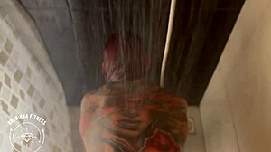 Redhead Brazilian Bent Over Fucked Hard on Bathroom Floor