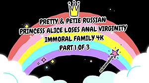 Naive Russian princess Alice gets her juicy pussy creampied by big American cocks in bedroom frenzy