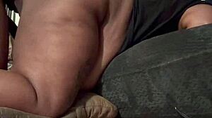 imagine that big black monster cock slamming her pregnant milf pussy on the beanbag...