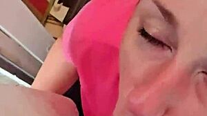 Oh wow, watch this cute couple's homemade deepthroat action!