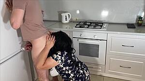 stepmom flashes thong to excite stepson