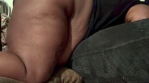 imagine that big black monster cock slamming her pregnant milf pussy on the beanbag...