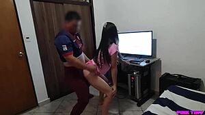 wanna see my friend teach me reggaeton but rub his cock on my ass while dancing?
