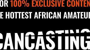 Skinny ebony teen rides monster cock cowgirl pov casting!