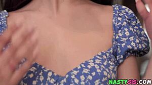 My nasty stepsis handles dirty laundry in taboo reality sex style not sister