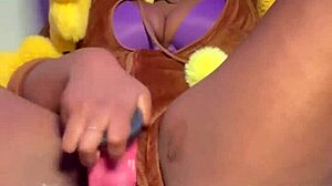 Lopunny cosplay pussy squirts wet after horny missionary fuck