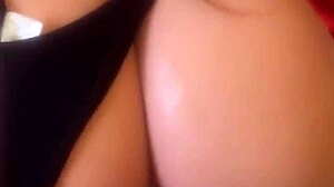 stepdad shocked returning home to latina fuck doll masturbating outdoors in lingerie