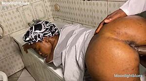 horny housewife moanin fuckin bbc plumber bent over bathroom homemade cum