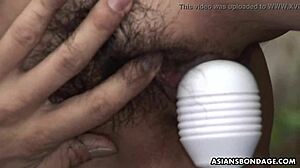 lusty sayo hayakawa bound outdoor fingered then toy stuffed in hairy pussy