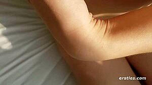 i watch luca fingering her petite natural tits body to orgasm in bright sunlight close up