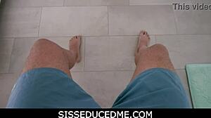 Lana small climbs on stepbro jay rock for wild rodeo pussy ride taboo style