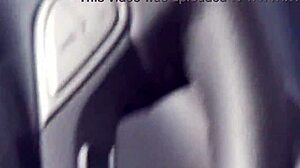 Redhead fingers pussy wildly risking it all at bus stop!