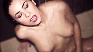 Alice Kelly fingers erotic shaved pussy and natural tits to teen orgasm