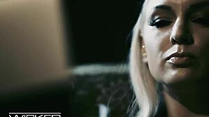 WICKED BLONDE KENZIE TAYLOR RIDES HUGE COCK WITH SLoppy DEEPTHROAT AND BIG TITS BOUNCING