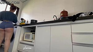 those tight shorts hugging her big latina ass