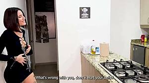 Kitchen Stepsis Stepdad Fuck Sparks Surprise Family Threesome