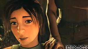 Lara's guts rocked so hard by futanari action, wow! 🔥🍆💦