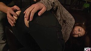 Cock Hungry Asian Ayaka Minamino Fucked Through Ripped Pants Creampie