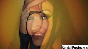 kendall karson teases her sexy pussy tits in brunette solo fetish