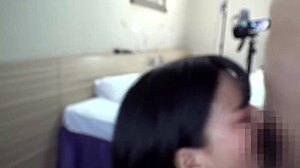 that curious nurse is super into naughty stuff, squirting wild and giving a hot blowjob