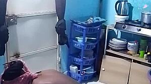 WOW BENT OVER EBONY WITH BIG PUSSY LIPS GETS DOGGYSTYLE IN KITCHEN PT1!