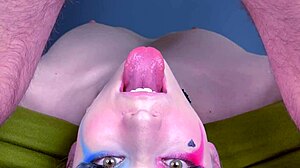 who can handle this extreme deepthroat gagging choke on huge cock cumshot