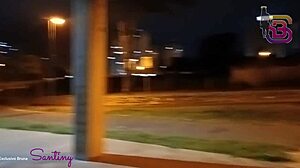 wife bruna santiny 18+ fights hubby then sucks stranger's big cock in public square