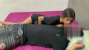 In my boring room, I call my stepsister for fun times, leading to our full steamy play story.