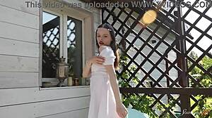 dakota doll teases shaved pussy then fingers to hard solo finish