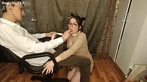 my sub pregnant wife leashed up sucks my fingers like a good girl fingering her glossy lips