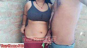 devar sneaks outdoor doggy ride on bhabhi's tight desi pussy
