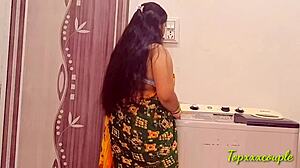 Hot Bhabhi Endures First Time Painful Anal Fuck Bent Over Hard