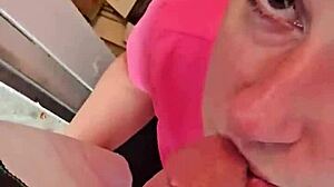 Oh wow, watch this cute couple's homemade deepthroat action!