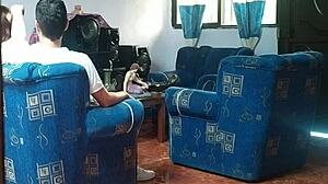 Spying Stepsis Fucked By Boyfriend!