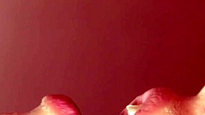 A curious Japanese stepmom sneaks a peek at her son's secret porn stash up close blowjob cumshot