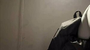 blonde teen shakes with overwhelming pleasure masturbating hard in the gym