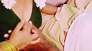 want this indian maid's big tits bouncing in saree during dirty bedroom fuck talk?