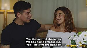 Hey, doesn't horny redhead Agatha with small tits crave your hardcore doggystyle fuck on bed legs spread?