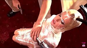 inexperienced blonde learns anal big cock bent over doggy cowgirl riding strapon group threesome