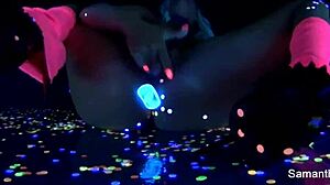 samantha saint spreads her big tits pussy and ass wide open for intense solo masturbation play