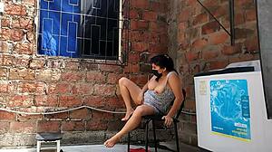 i secretly record my curvy latina neighbor fingering her huge tits juicy pussy until she catches me shaking ass