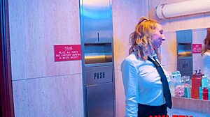 public bathroom babe joins swinger couple for hot 3some fuck