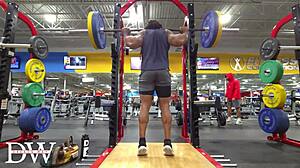 athletic dreadlocked bodybuilder crushes fullbody tattooed workout routine hard