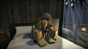 big black monster cock bends slut over doggystyle for hardcore pussy fuck and cum explosion