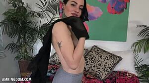 tattooed brea fingers her wet horny pussy begging for your eyes on her