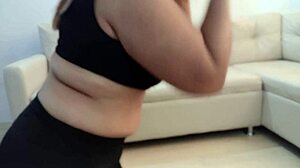 routines matutina... gordibuena gina en leggings bent over for juicy doggystyle ass shaking pounding