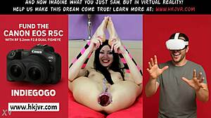 hotkinkyjo's huge tits bounce during extreme anal fisting prolapse with dildo screwdriver