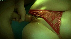 Colleague Yanks Panties Aside for Hot Fuck