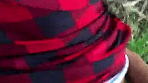 Horny Teen Sneaks into Woods for Wild Outdoor Fuck