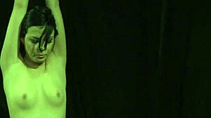 bound tattooed sub takes rough maledom spanking facial